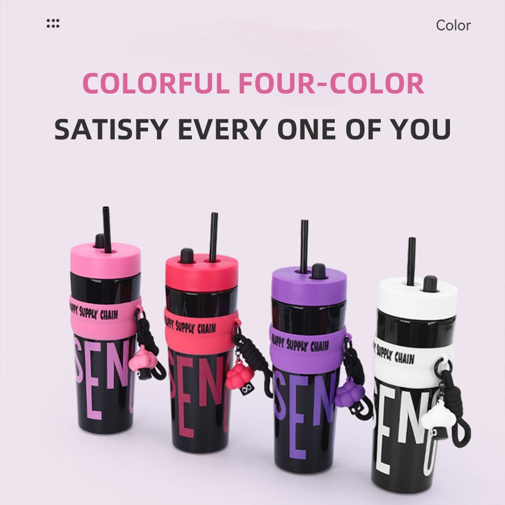 900 ml stylish SEN straw drink water bottle – large capacity BPA-free Tritan reusable bottle vibrant color options for gym sports travel and daily hydration