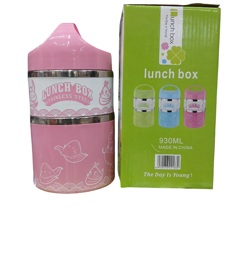 Double lunch container all colors available – 2-in-1 stacked lunch box with separate compartments   leak-proof design available in multiple vibrant colors for school office work and travel