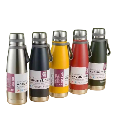 SUS 304 Stainless Steel Vacuum Insulated Bottle – Food Grade Thermal Flask for Hot & Cold Drinks, Double-Wall Leakproof Travel Mug with All-Steel Construction