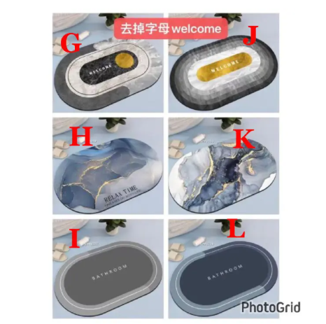 Multi-Purpose Anti-Slip Absorbent Mat with Rubber Bottom – Quick-Drying Bathroom & Kitchen Floor Mat, Machine Washable Entrance Rug with Superior Grip, Soft Chenille/Flamel Top for Home Use