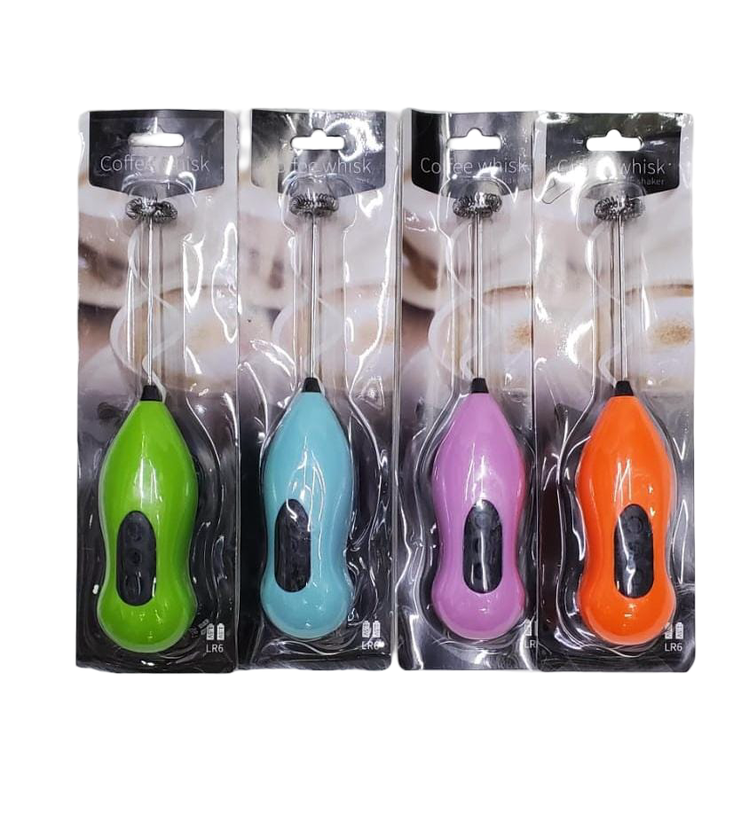 Handheld Coffee Frother. Designed with a powerful whisk head and ergonomic handle, it quickly froths milk, mixes coffee, and blends hot chocolate or protein shakes in seconds.