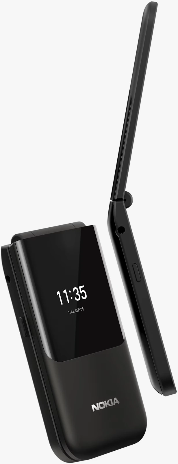 Nokia 2720 Flip Mobile, Mobile Phone, Dual Screen, Equipped with 4G Internet Dual Sim Card 4 GB Internal Memory, 512 MB RAM, Dual SIM Featured phone + FREE GIFTS (SMARTWATCH)