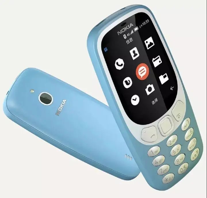 Brand New Nokia 3310 4G 512MB Rom 256MB RAM 1200 mAh BIG BATTERY 2.4" screen display HD Camera 2MP Dual SIM Cards Unlocked Cheap Durable Old Phone Classic Featured phone