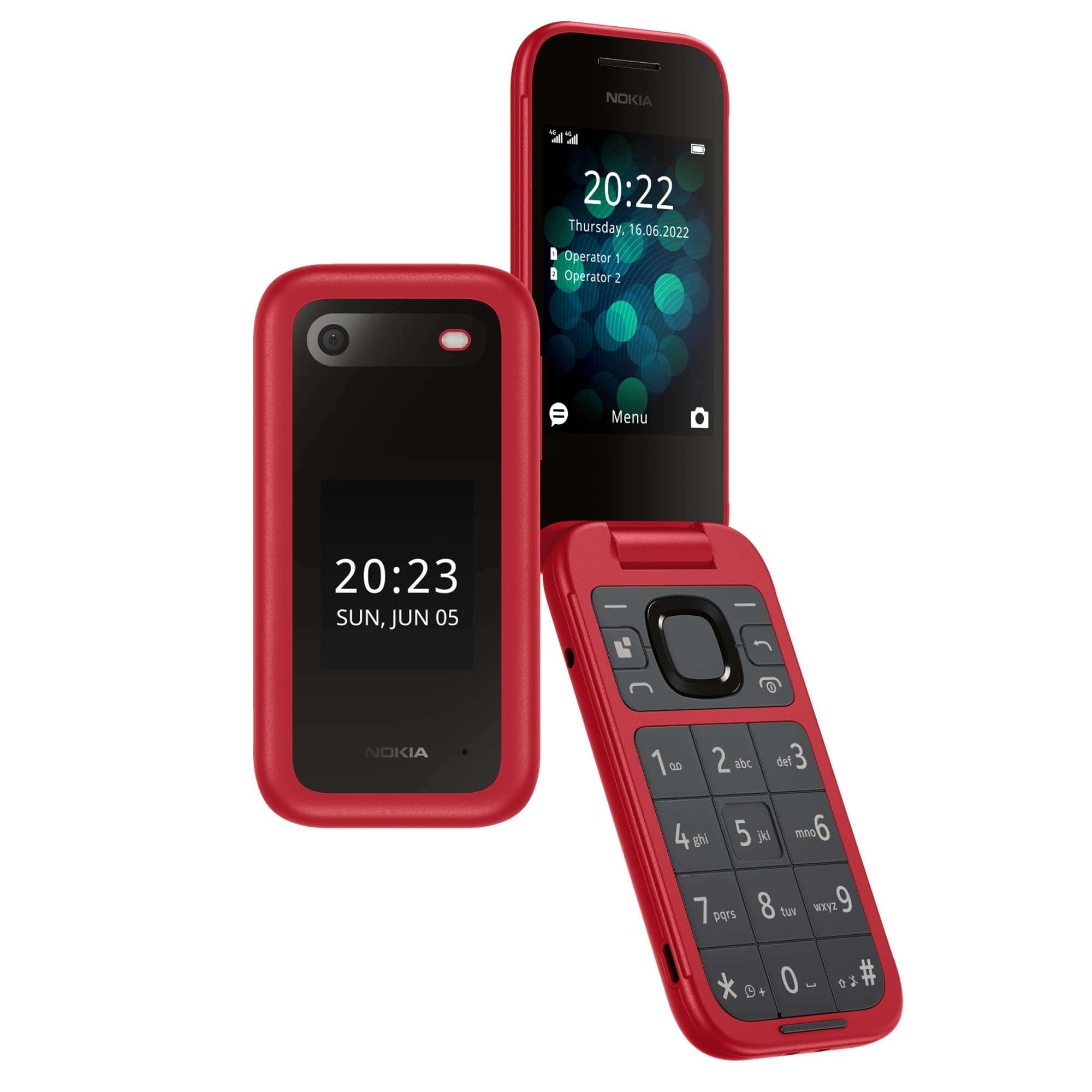 Nokia 2660 Flip Mobile Phone Classic 2.8" IPS LCD SCREEN DISPLAY 128MB +48MB RAM - 4G-Dual SIM- 1450mAh battery capacity Long Battery Life - FEATURE PHONE
