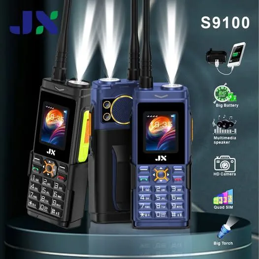 BRAND NEW JX S9100 QUAD SIM POWER BANK PHONE 1.77 inch Display 7200mAh Buletooth Vibrator/Wireless FM/ MP3/MP4/Big Torch/ Auto callrecording/Power Bank Cell Feature Phone