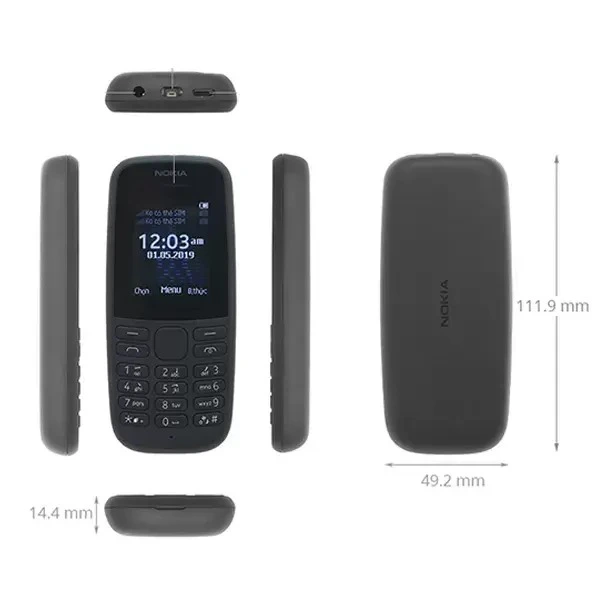 The Brand New Nokia 105 Original Nokia Phone 800 mAh 1.77`` Dual SIM Cards Unlocked Cheap Durable Brand New Phone Classic Feature phone kabambe/ Featured phone katululu