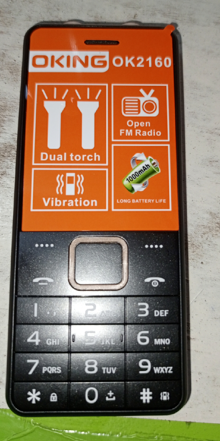 (ON OFFER) BRAND NEW OKING OK2160 1.77" SCREEN KABAMBE/KATULULU/FEATURE PHONE/MULIKA MWIZI WIRELESS FM CAMERA BRIGHT TOUCH BATTERY CAPACITY 1000MAH DUAL SIM FEATUED PHONE