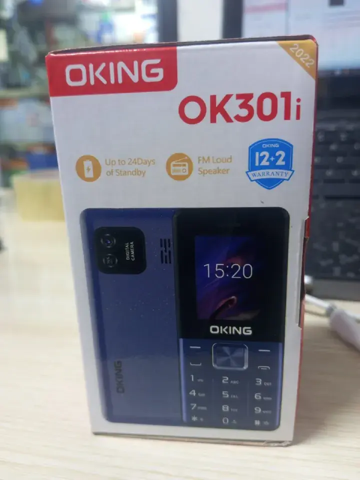 Oking OK301i 1.77" Display Wireless FM Dual SIM Rear Camera Bright Torch with Vibration and up to to 24 days of Standby Kabambe katululu button Feature Phone