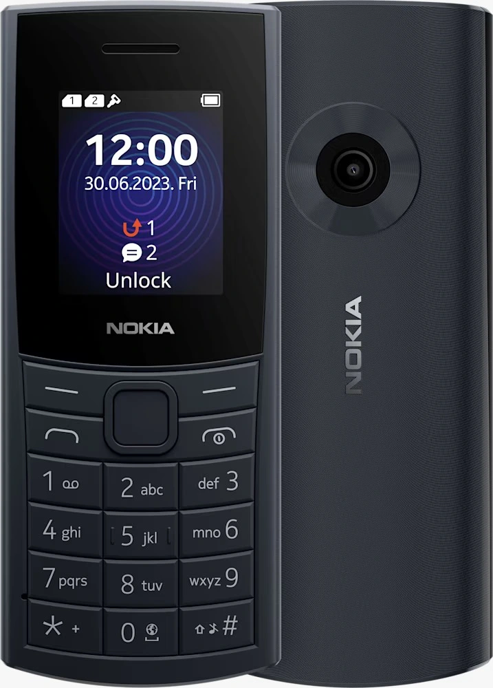 Nokia 110 2023 Dual Sim Cell Phone 1.8" display 1000mAh battery capacity MicroSD card support up to 32 GB Unlocked Cheap Durable Old Phone Classic kabambe/Featured phone