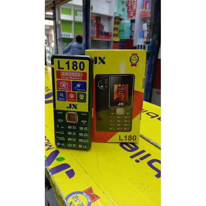 JX L180 DUAL SIM PHONE 3200MAH BIG BATTERY WIRELESS FM, BIG TORCH , SCREEN DISPLAY 1.77" KABAMBE/KATULULU/MULIKA MWIZI/BATTON/FEATURE PHONE