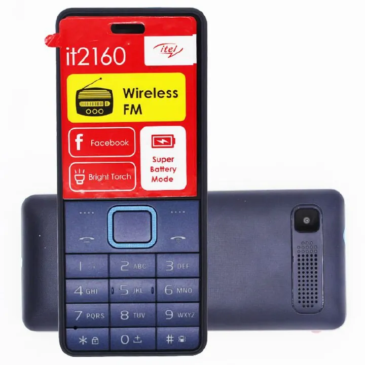 Brand New Itel 2160 4MB RAM 4MB ROM 0.3MP Rear Camera Dual Sim 1000 mAh Battery Display:1.77″ TN FEATURED PHONES+FREE GIFTS(WATCH+OTG cable)