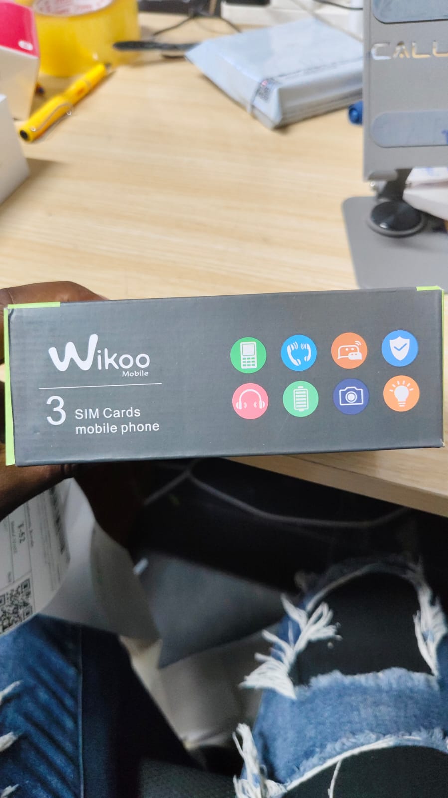 Wikoo Powermax 2.4" screen size TRIPLE SIM CARD Keypad Phone with super sound box 2500mAh battery capacity With wireless fm, Facebook ,Vibration ,Bright torch ,HD Camera featured phone