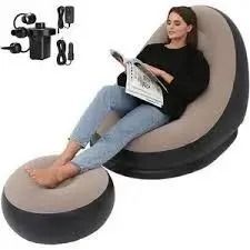 Inflatable Air Seat with Foot Rest – Comfort Anywhere! ✨ Relax in style with this Comfortable Inflatable Seat, designed for both indoor & outdoor use
