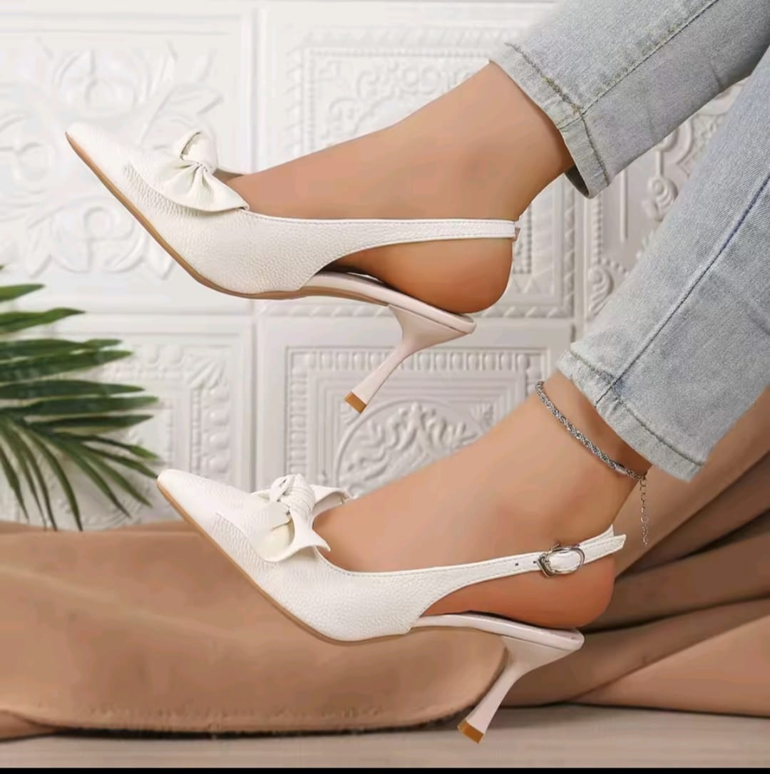 Stiletto  Heels Women's  Pointed Toe Stiletto Heel Sandals with bow tie