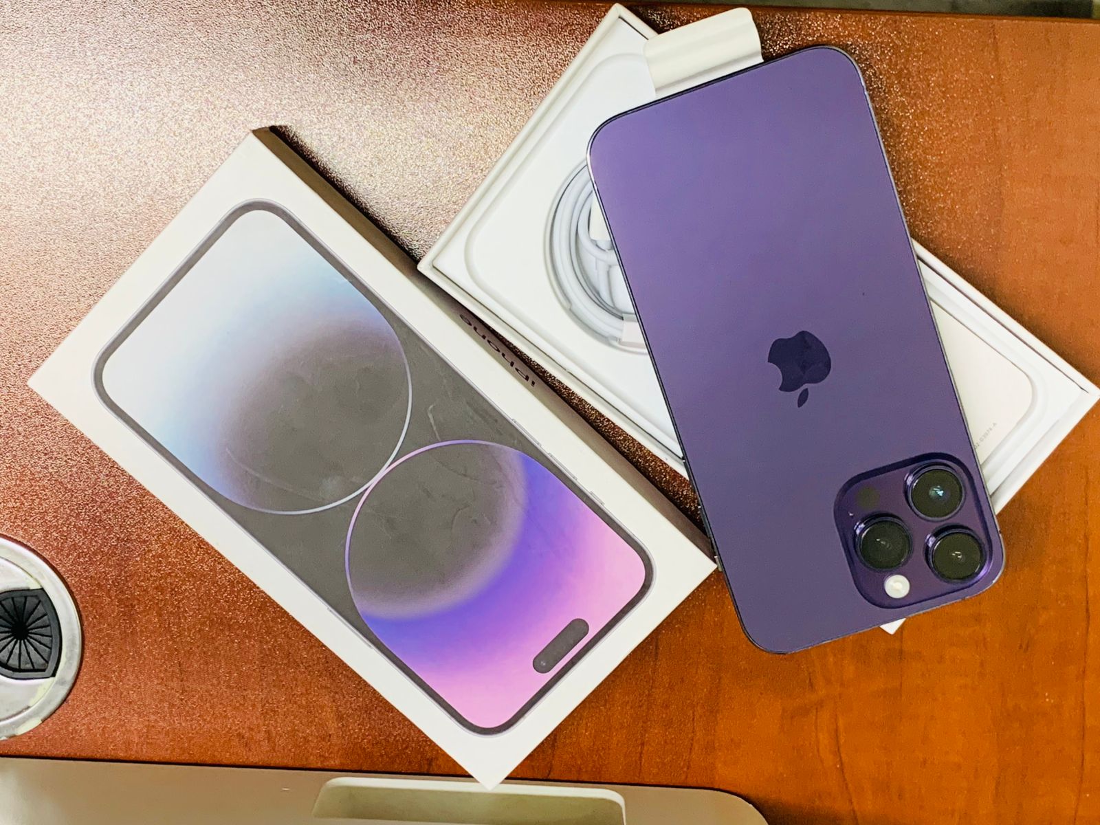 Apple iPhone 14 Pro Max 256GB Deep Purple – Open Box, Like New, Original Factory Unlocked 5G Smartphone with A16 Chip & Pro Camera