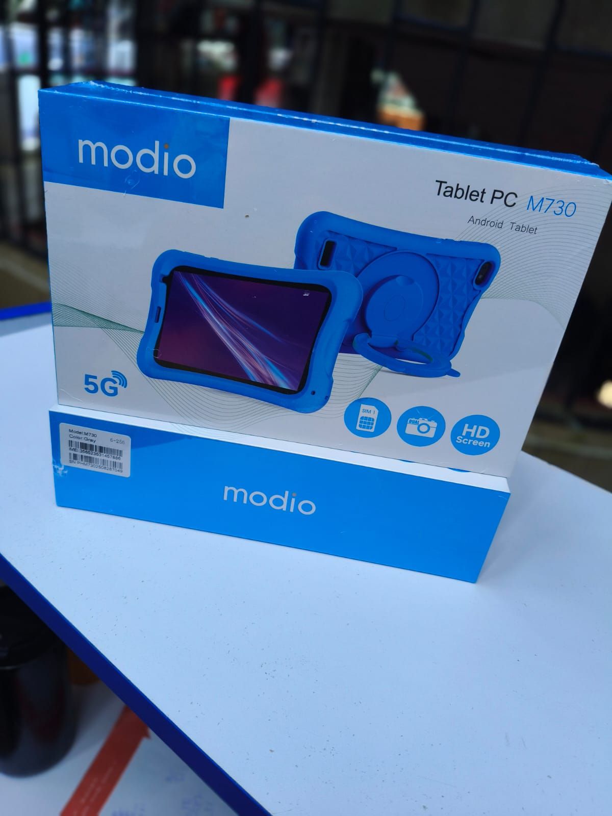 Modio M730 Kids Tablet: 7" Android, 6GB RAM, 256GB storage, 4000mAh, SIM + Wi‑Fi. Compact, powerful, great for kids learning & media