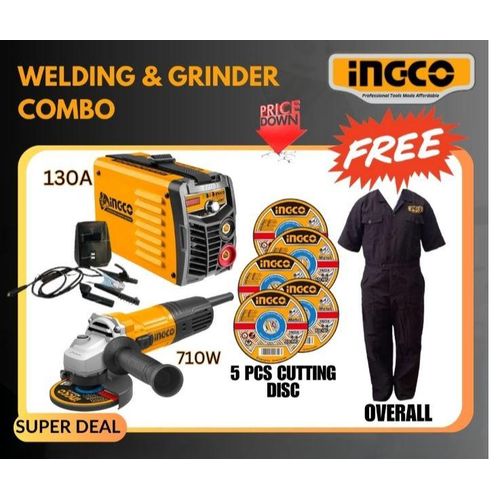 Ingco WELDING AND GRINDER COMBO + OVERALL