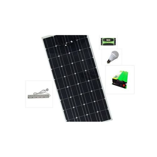 Sunlight Solar 120W Solar Panel +300W Solar Power Inverter + 10Ah Solar Charge Controller + DC Bulb + Extension
