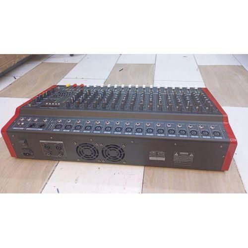 16 Channel Powered Audio Mixer With Amplifier For Live Sound And Studio