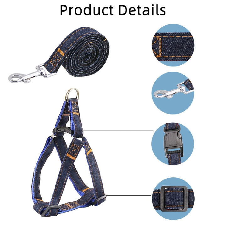 Dogs Leashes With Harnesses and Collars Adjustable Dog Training Leashes Pet Traction Rope Easy Control Handle For Large Medium Small Dogs Walking Pet Supplies