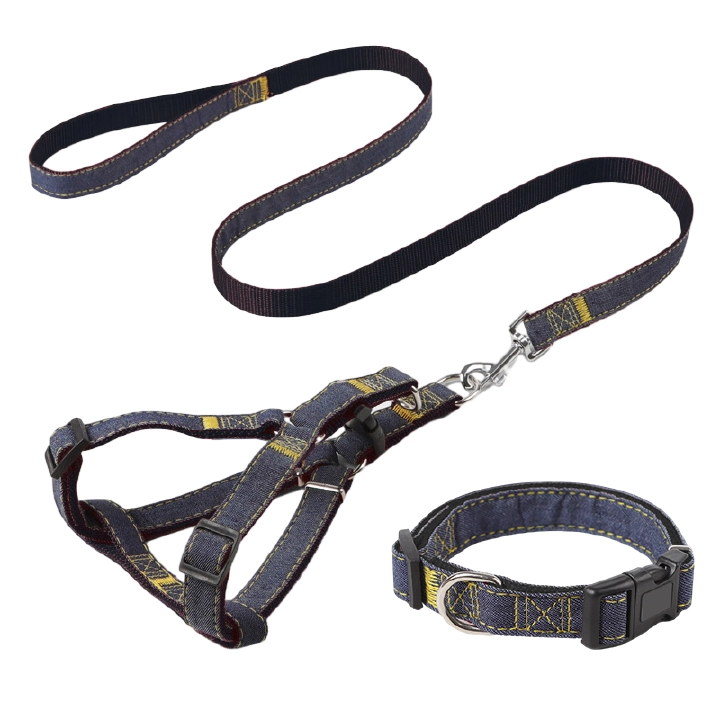 Dogs Leashes With Harnesses and Collars Adjustable Dog Training Leashes Pet Traction Rope Easy Control Handle For Large Medium Small Dogs Walking Pet Supplies