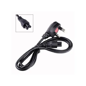 Fused 3 Pin Flower Power Cable/Cord For Laptop Adapter Charger