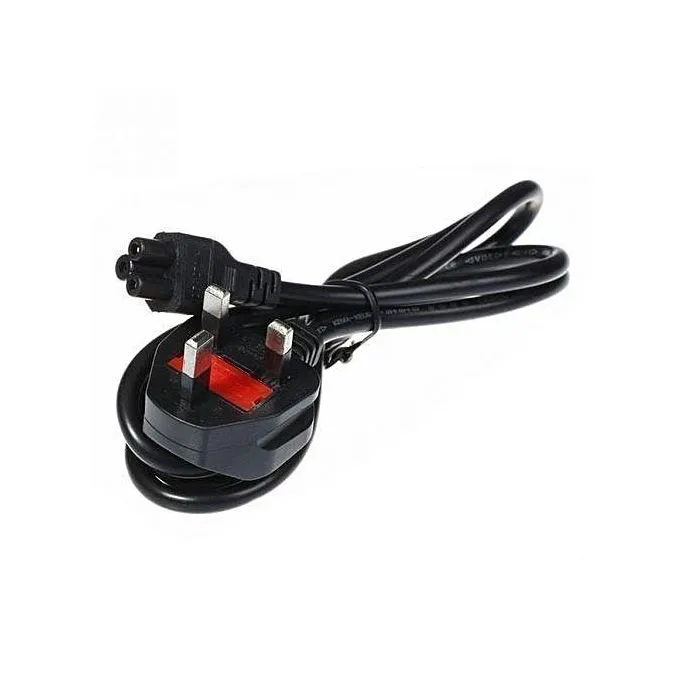 Fused 3 Pin Flower Power Cable/Cord For Laptop Adapter Charger