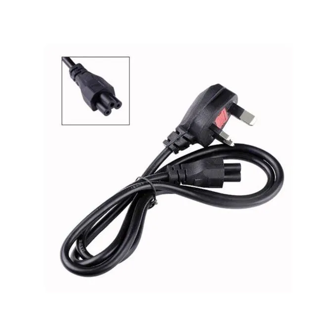 Fused 3 Pin Flower Power Cable/Cord For Laptop Adapter Charger