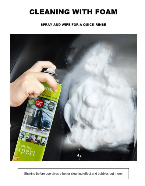 Cleaning expert foam cleaning agent 650ml screen cleaning brush all in one screen foam cleaner handboss universal foam cleaner