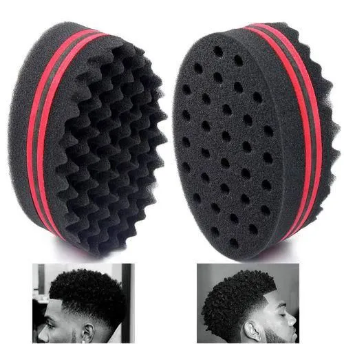 Magic Barber Sponge Brush Twist Hair For Wave,Dreadlock,Coils,Afro Curl As Hair Care Tool 2.8 IN Hole Diameter Suitable For Curly Hair