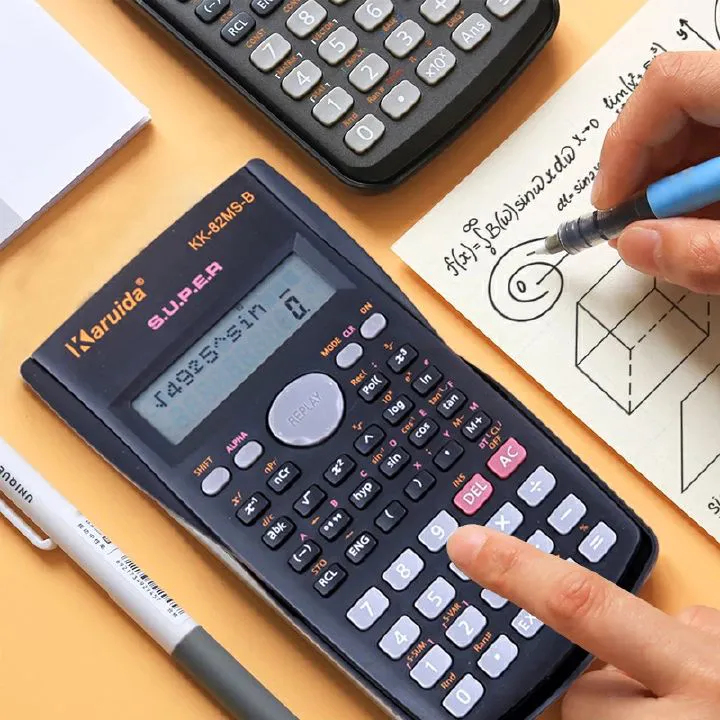 Portable Scientific Calculator Functions Calculator 12 Digits Display Scientific Calculator for Mathematics Teaching School Student 240 KK-82MS-B