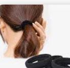 Black Pony Tail Hair Bands / Hair Ties Elastic