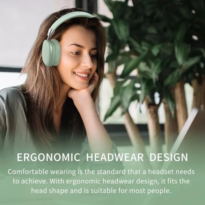 NEW 2026 P9 Wireless Bluetooth Headphones With Microphone Noise Cancelling Earbuds Gaming Headset Stereo HiFi Earphones Noise Reduction TF Support SD Card