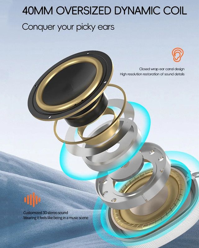 NEW 2026 P9 Wireless Bluetooth Headphones With Microphone Noise Cancelling Earbuds Gaming Headset Stereo HiFi Earphones Noise Reduction TF Support SD Card