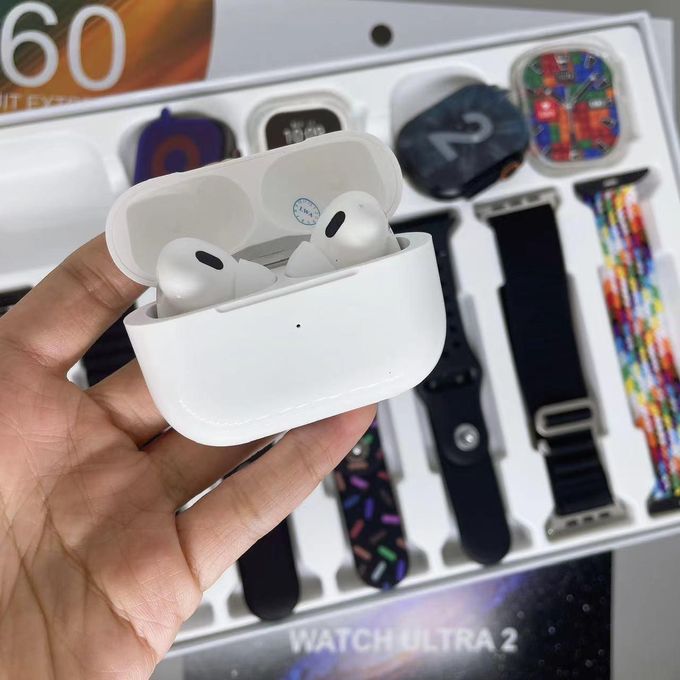 2026 NEW Original i60 SUIT EXTREME SMART WATCH 12 in 1 Combo Set Dual Watches & BT Earbuds Hot Sale UNISEX I60 Wireless Magnetic Charging 7 Straps Heart Rate Sleep Monitoring Android & iOS Compatible