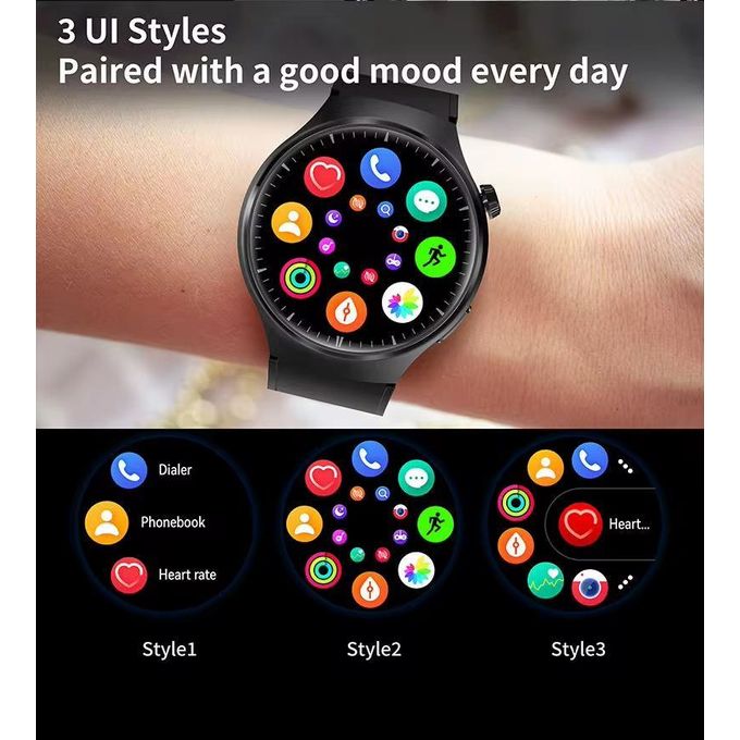 Watch 4 Pro Suit Smart Watch (8-in-1 Set) Multi-Strap Combo Set Hot Sale UNISEX Watch Wireless Magnetic Charging 7 Straps BT Connection Call, Heart Rate Sleep Monitoring Android & iPhone Compatible