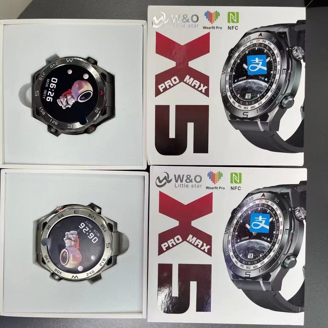 W&O Little Star X5 Pro Max Smartwatch High Quality High Definition Waterproof IOS/Android Compatible Smart Watch with GPS Fitness Tracker & Compass Amoled Display
