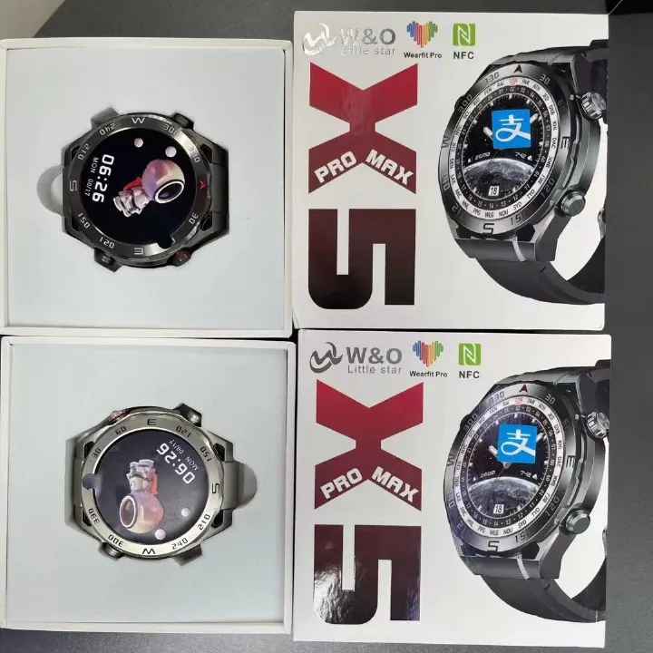 W&O Little Star X5 Pro Max Smartwatch High Quality High Definition Waterproof IOS/Android Compatible Smart Watch with GPS Fitness Tracker & Compass Amoled Display