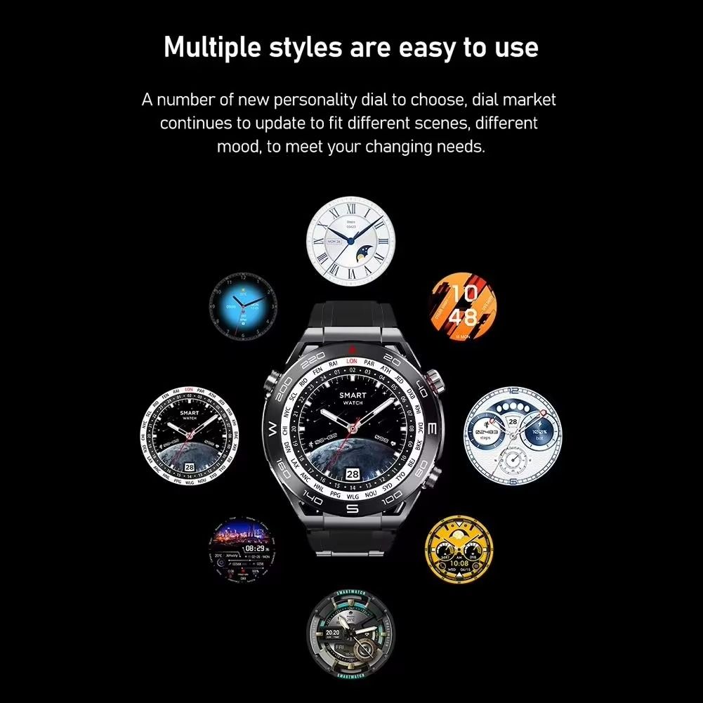 W&O Little Star X5 Pro Max Smartwatch High Quality High Definition Waterproof IOS/Android Compatible Smart Watch with GPS Fitness Tracker & Compass Amoled Display