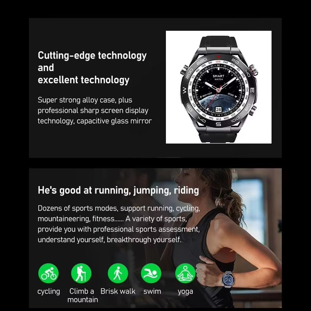 W&O Little Star X5 Pro Max Smartwatch High Quality High Definition Waterproof IOS/Android Compatible Smart Watch with GPS Fitness Tracker & Compass Amoled Display