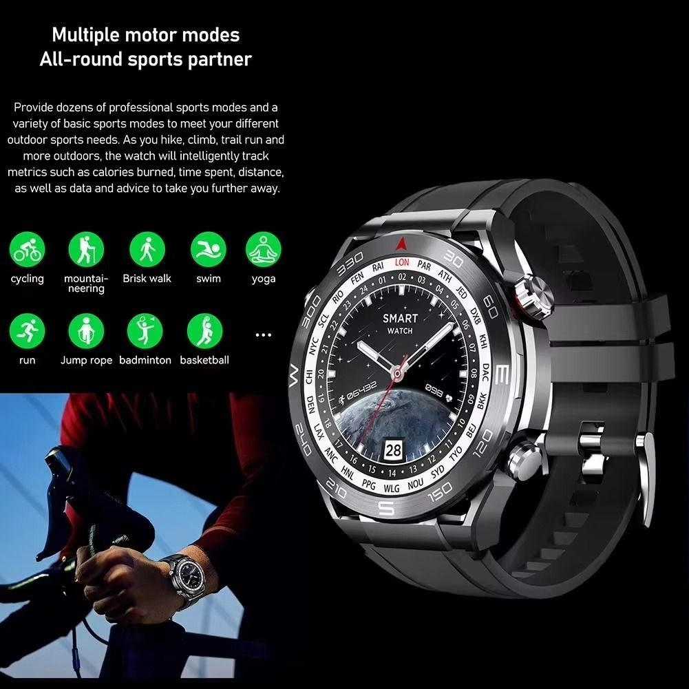 W&O Little Star X5 Pro Max Smartwatch High Quality High Definition Waterproof IOS/Android Compatible Smart Watch with GPS Fitness Tracker & Compass Amoled Display