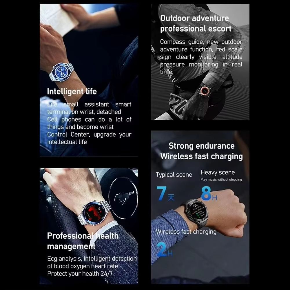 W&O Little Star X5 Pro Max Smartwatch High Quality High Definition Waterproof IOS/Android Compatible Smart Watch with GPS Fitness Tracker & Compass Amoled Display
