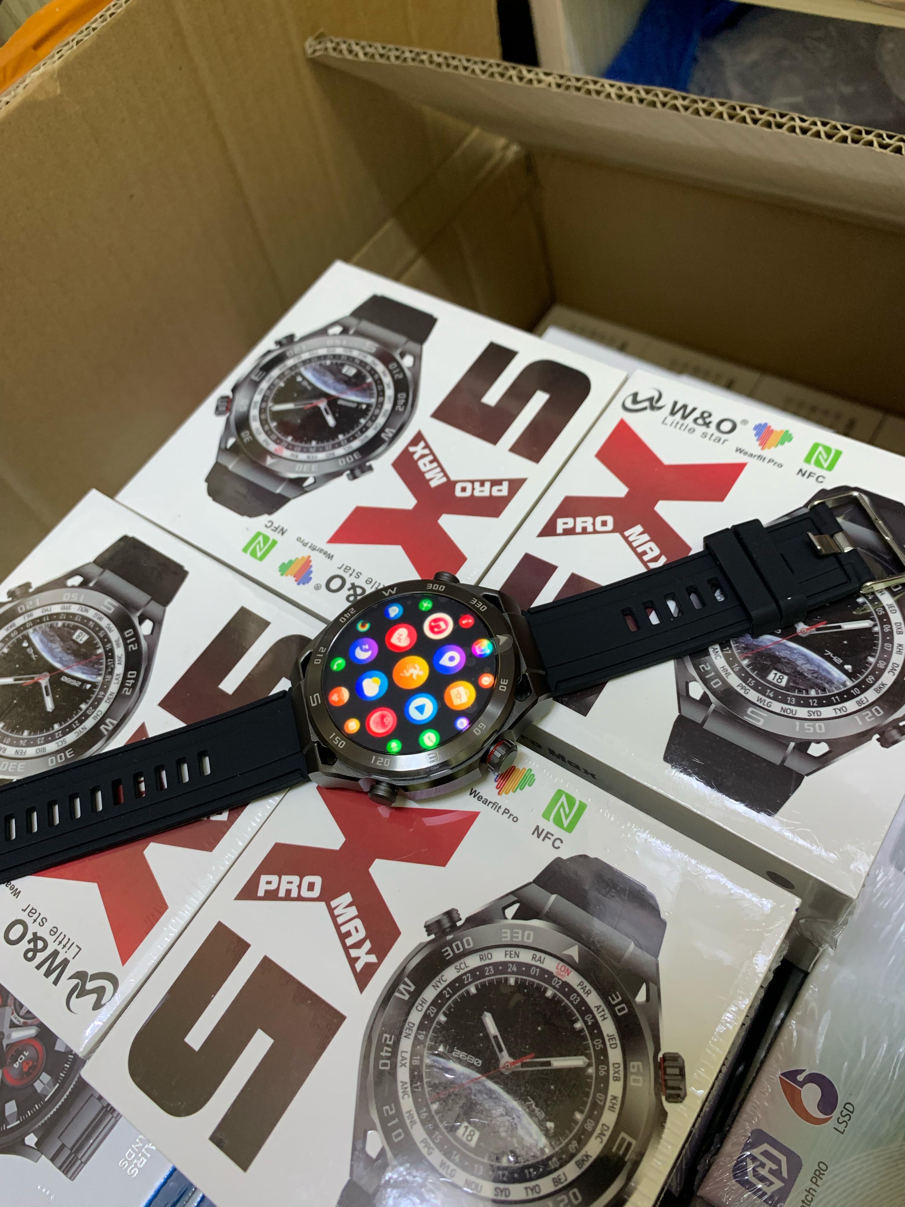 W&O Little Star X5 Pro Max Smartwatch High Quality High Definition Waterproof IOS/Android Compatible Smart Watch with GPS Fitness Tracker & Compass Amoled Display