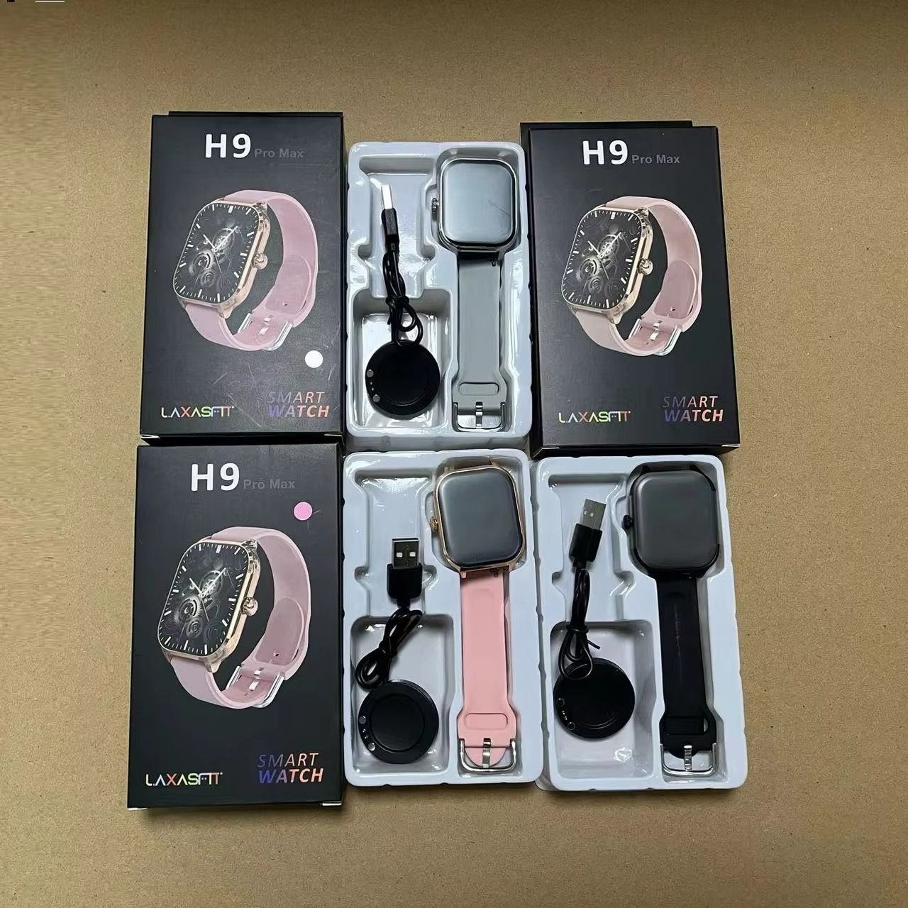 NEW H9 Pro Max Full-Screen Smart Watch Series BT Calls Heart Rate Wireless Charger Men and Women Sport Fitness H9 Smart Wearable Fitness tracker Smartwatch for IOS and Android