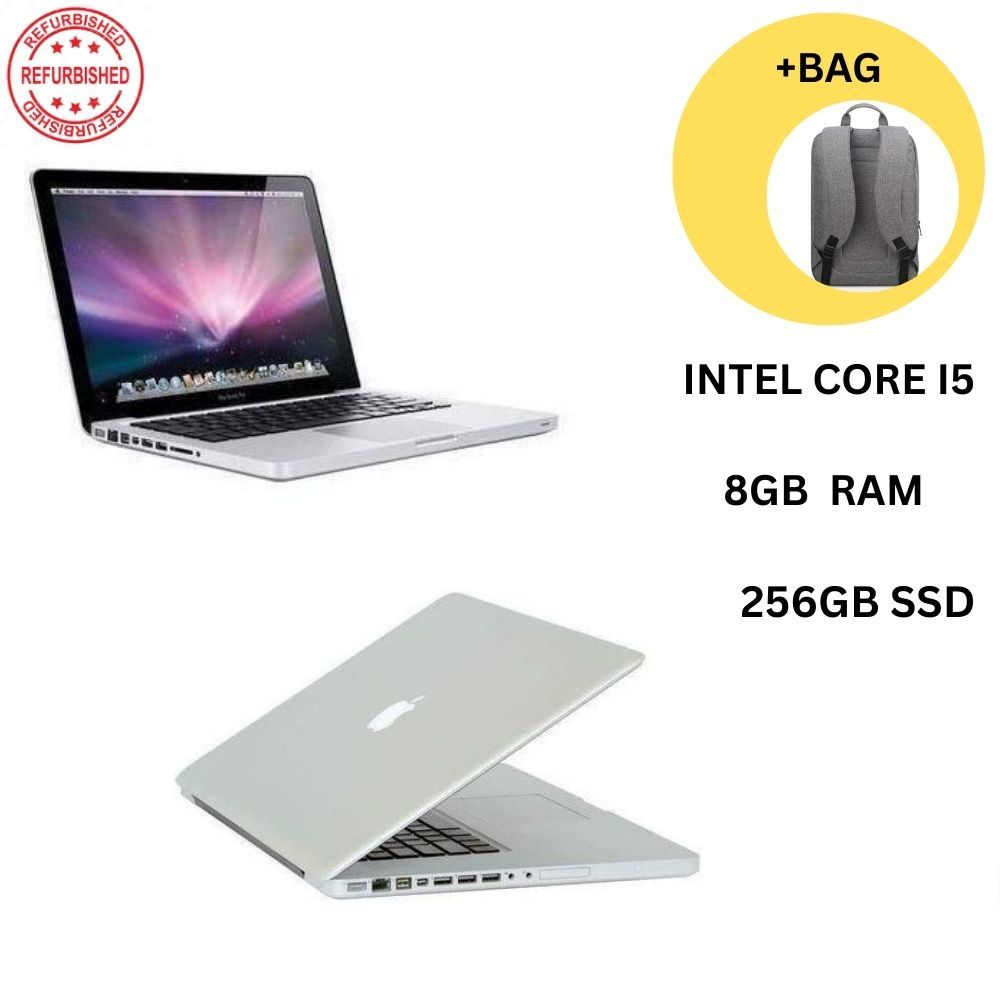 Apple MacBook Pro 2012 13"- Core I5 -8GB RAM, 256GB SSD Refurbished Laptop -Silver + Bag