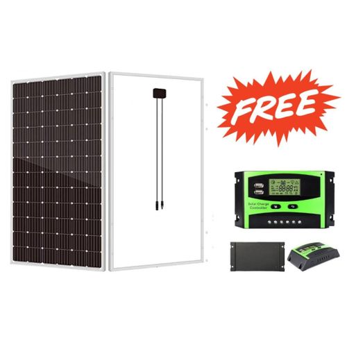 Phoenix 350Watts Solar Panel 350 Watts Monocrystalline All Weather Solar Panel + Free 10A Solar Charge Controller