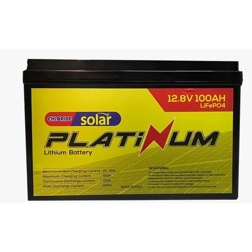 Chloride Exide Platinum Solar Lithium Battery – 12.8V 100Ah (LiFePO4)