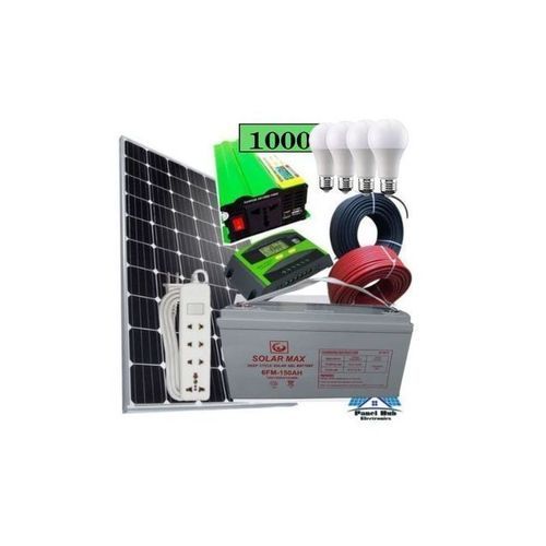 Solarmax 200AH Solar Battery Non Mantainance+ Generic 500W Solar Panel Full Kit + 30AH Solar Charge Controller + 1000W Inverter + 4 DC Bulbs + 10M Cable + Extension