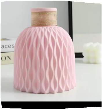 Modern Flower Vase Imitation Ceramic Flower Pot Decoration Home Plastic Vase Flower Arrangement Nordic Style Home Decoration.