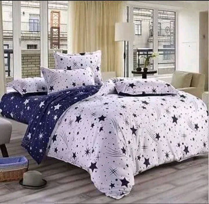 【Promotions】4pcs Duvet Comforter Set Duvet Blanket Starry Sky Bedding Set 1 Soft Microfiber Polyester Comforter 1 White Sheet 2 White Pillowcases